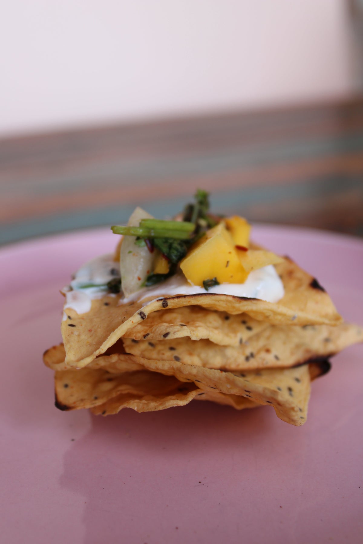 Nachos con Salsa de Mango